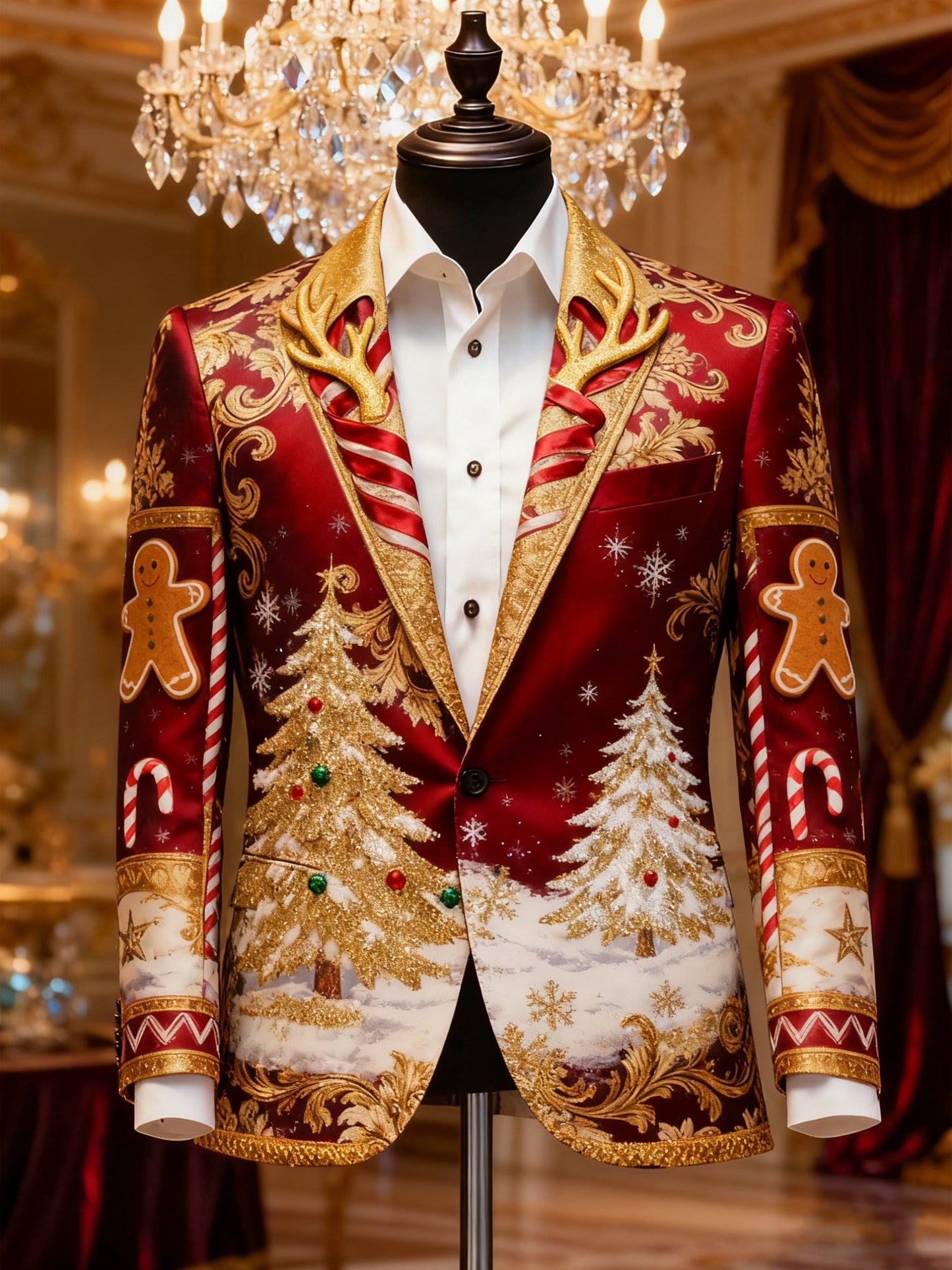 Men's Retro Christmas Casual Blazer
