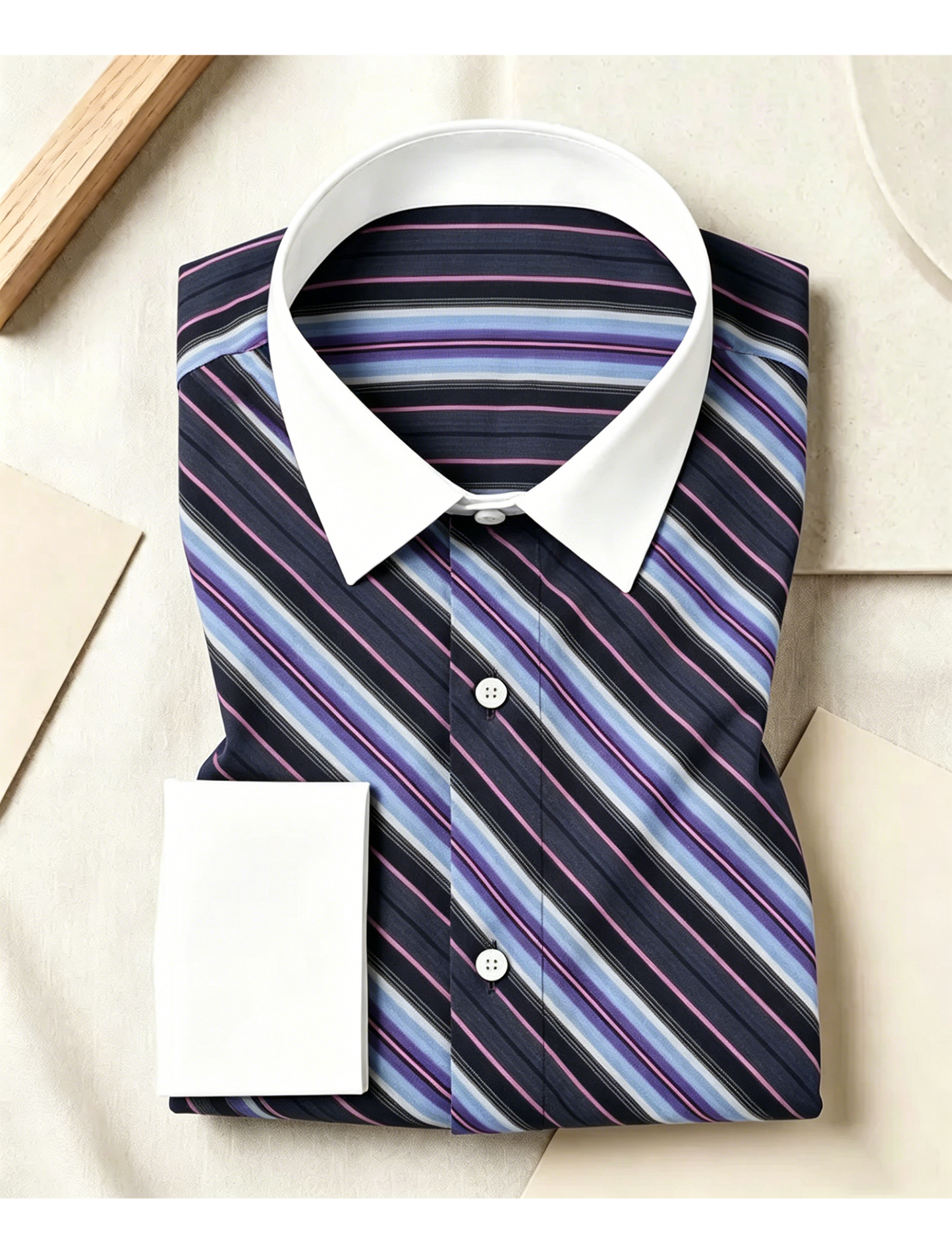 Boxy Striped Business Casual Shirt