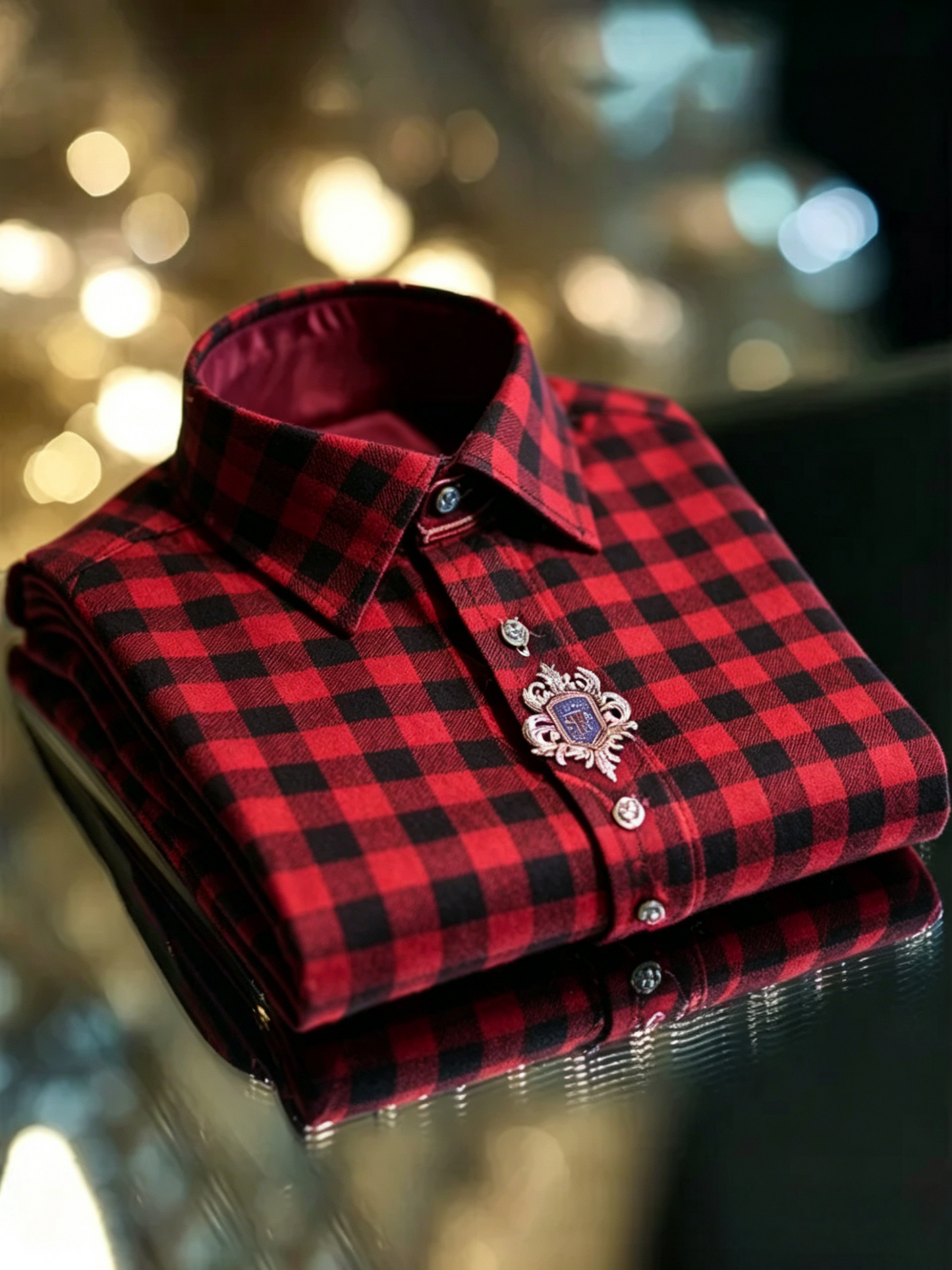 Men's Satin Luxe Long Sleeve Button Down Shirt
