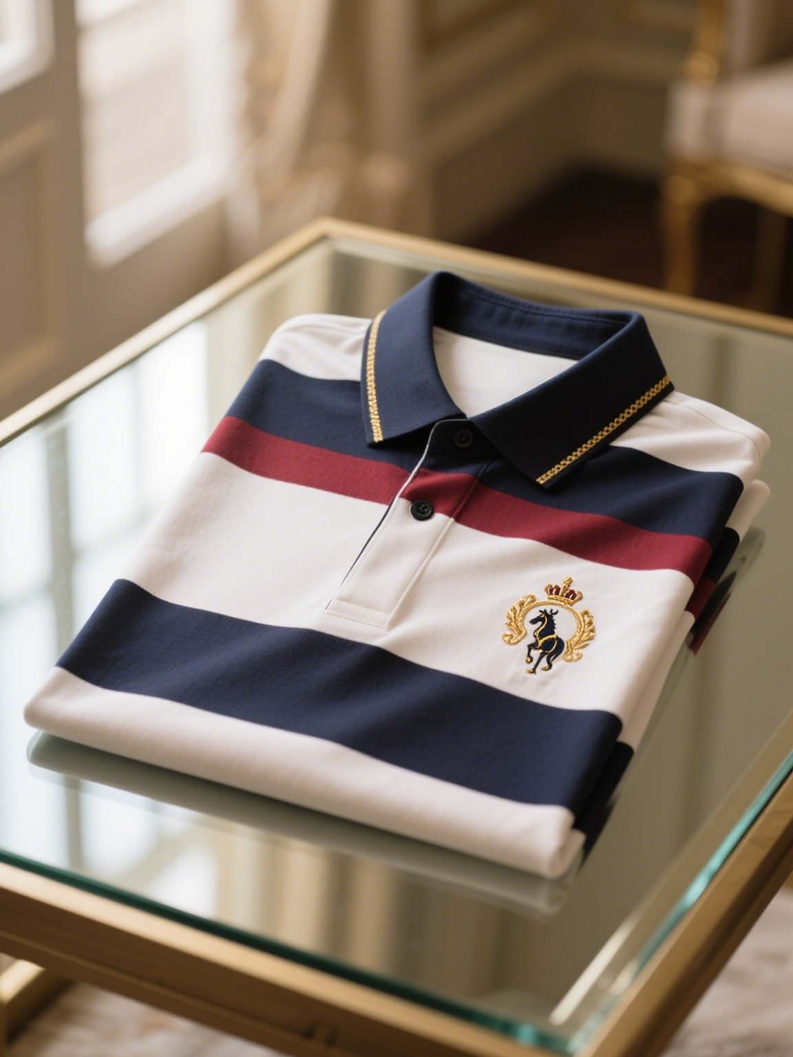 Men's Business Casual Button Short Sleeve Polo Shirt