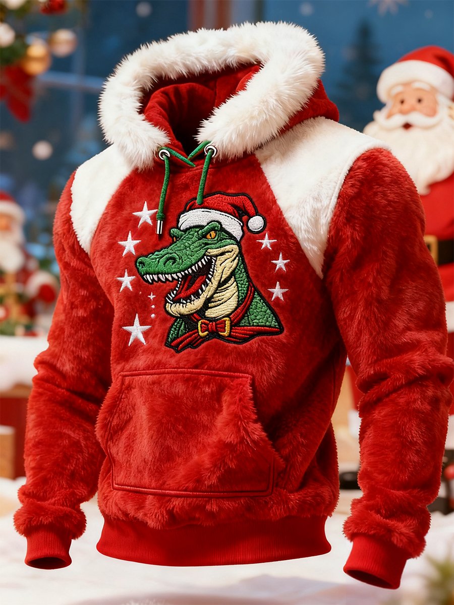 Christmas Humorous Plush Hoodie