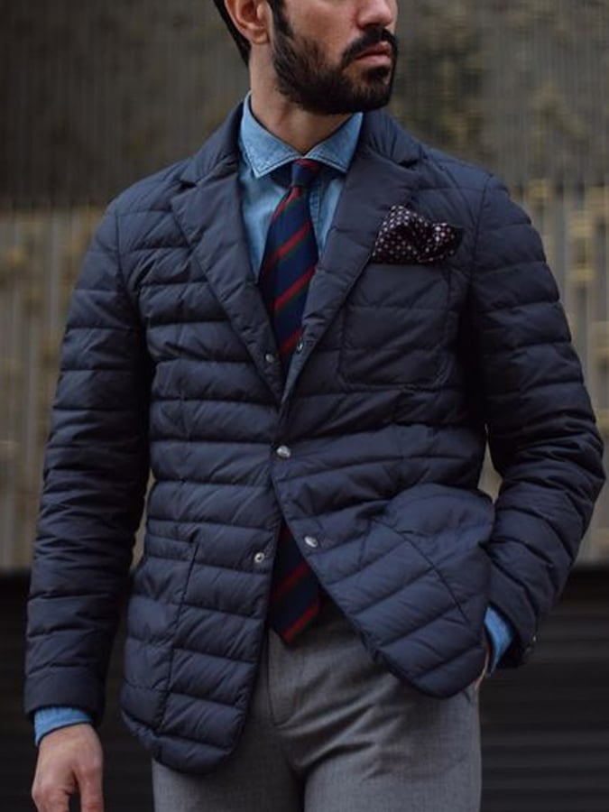 Men's Vintage Pleated Cotton Casual Jacket