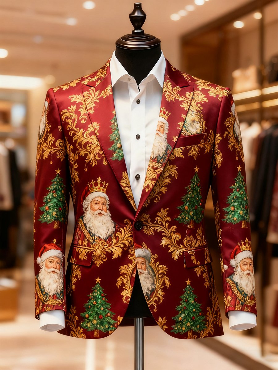 Men's Business Casual Christmas Suit Outerwear