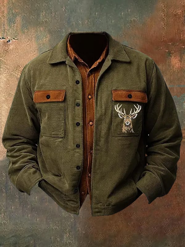 Men's Outdoor Vintage Sports Pocket Jacket