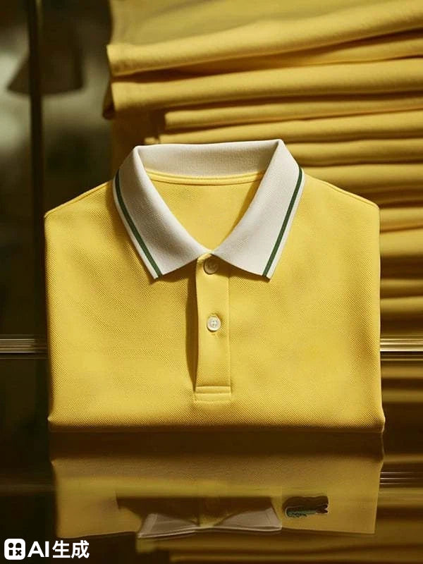 Men's Classic Business Logo Short Sleeve Polo Shirt