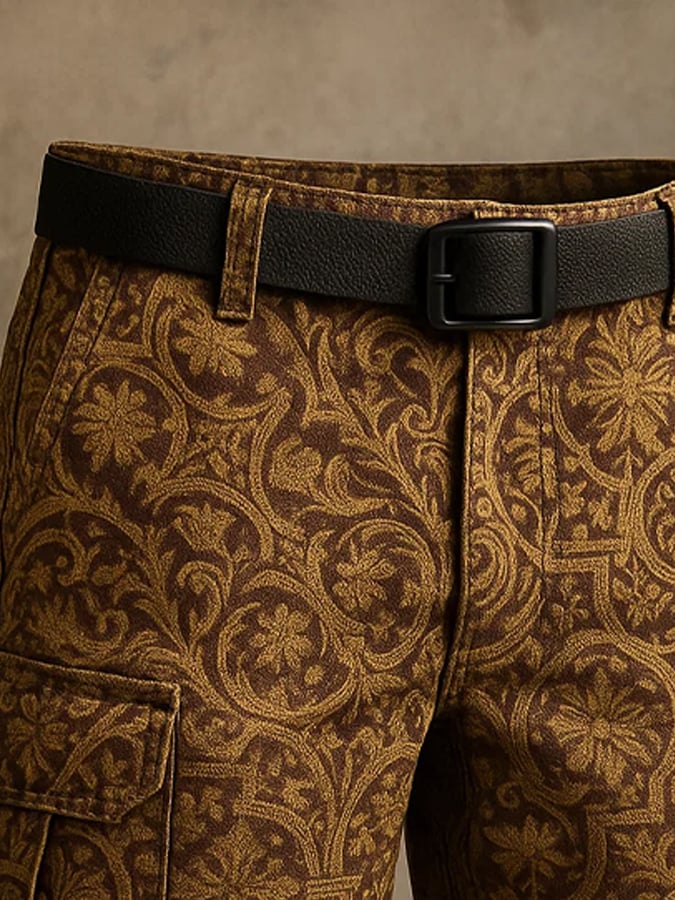 Men's Retro Outdoor Ripstop Multi-Purpose Cargo Shorts