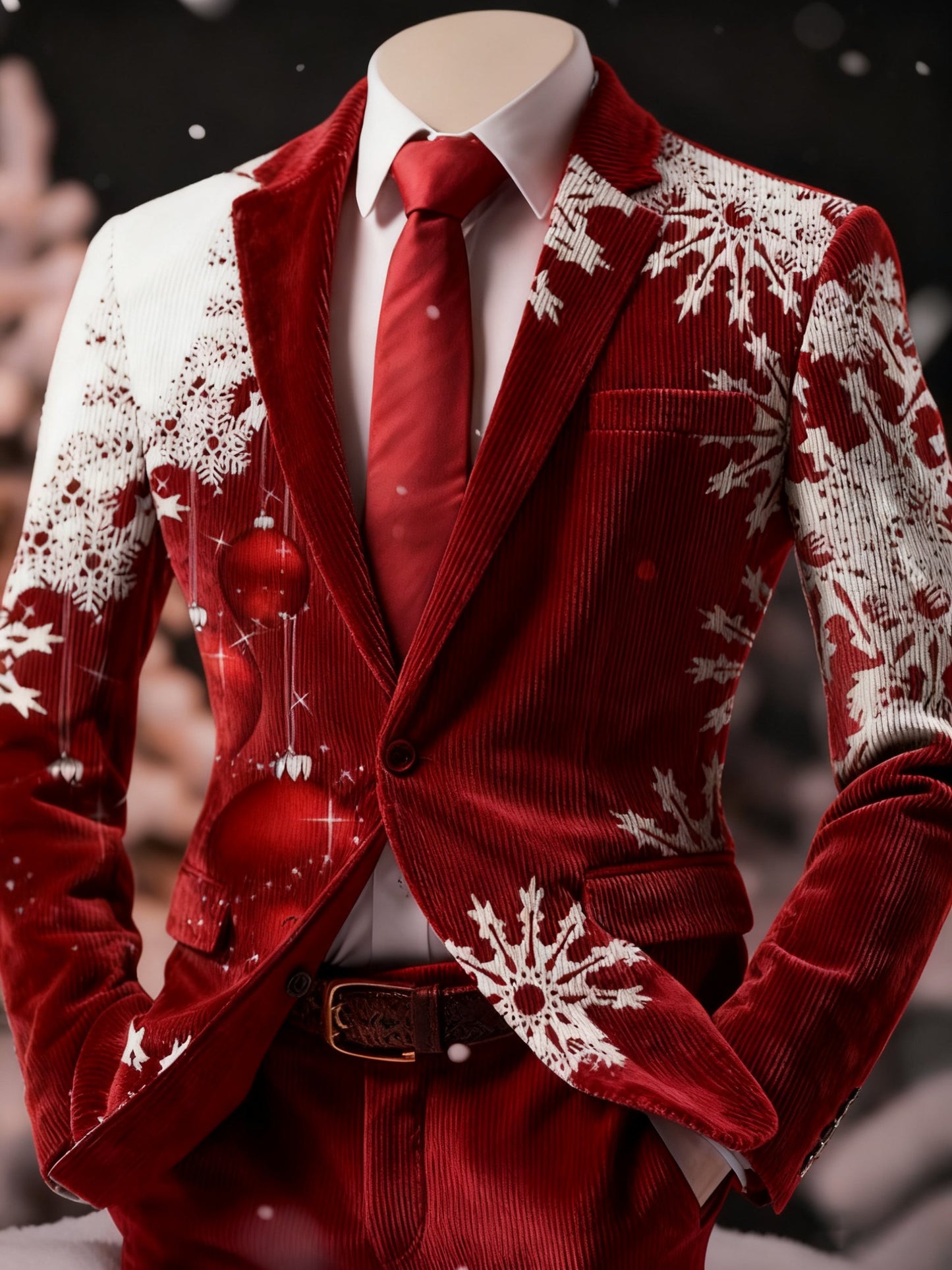 Men's Vintage Christmas Patchwork Casual Jacket
