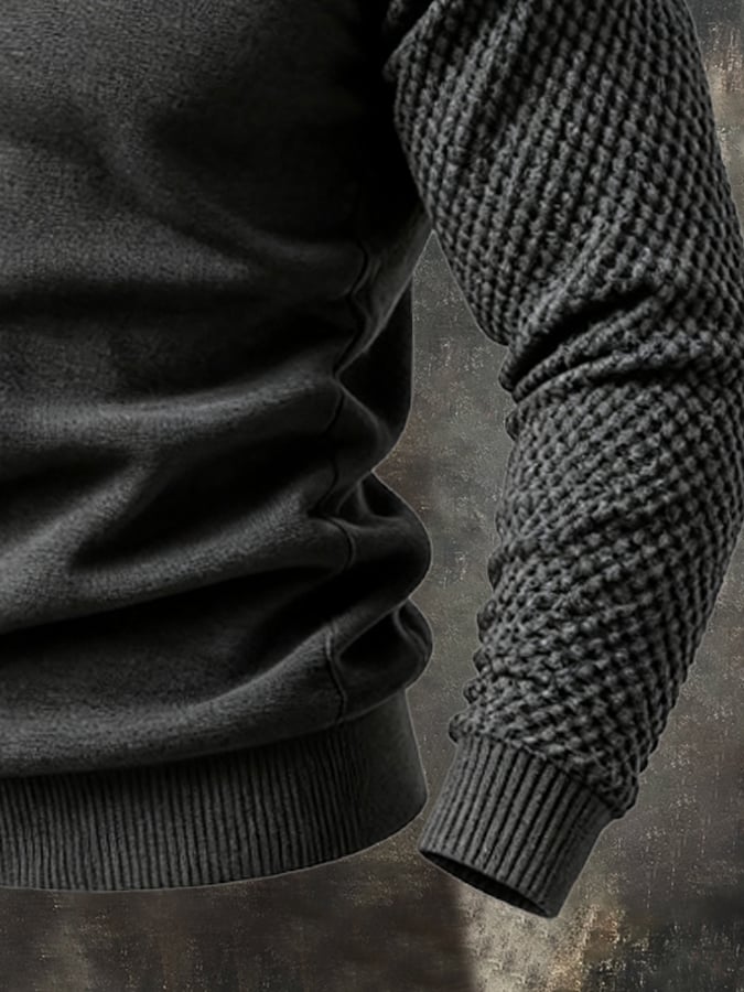 Men's Retro Comfort Fabric Splicing T-shirt