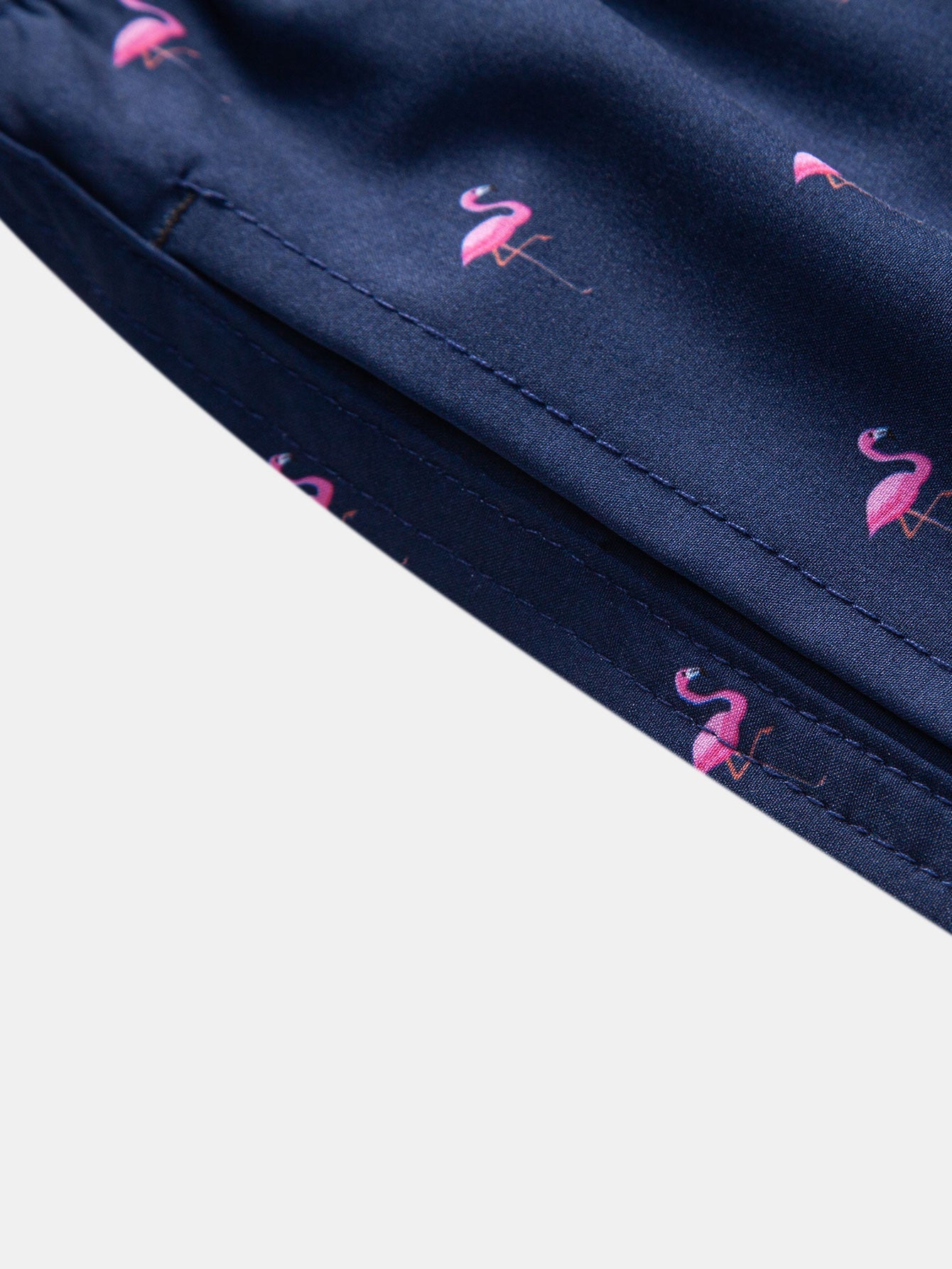 Flamingo Print Drawstring Swim Shorts