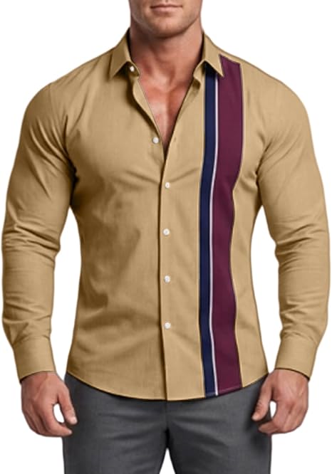 Stripe Casual Button Down Shirt