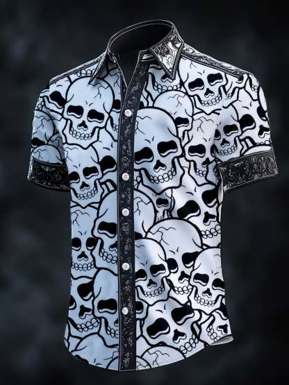 Men's Vintage Skull Dark Shirt