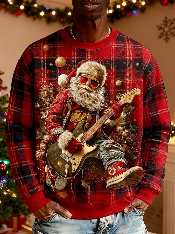Men's Christmas Printed Pullover Sweatshirt