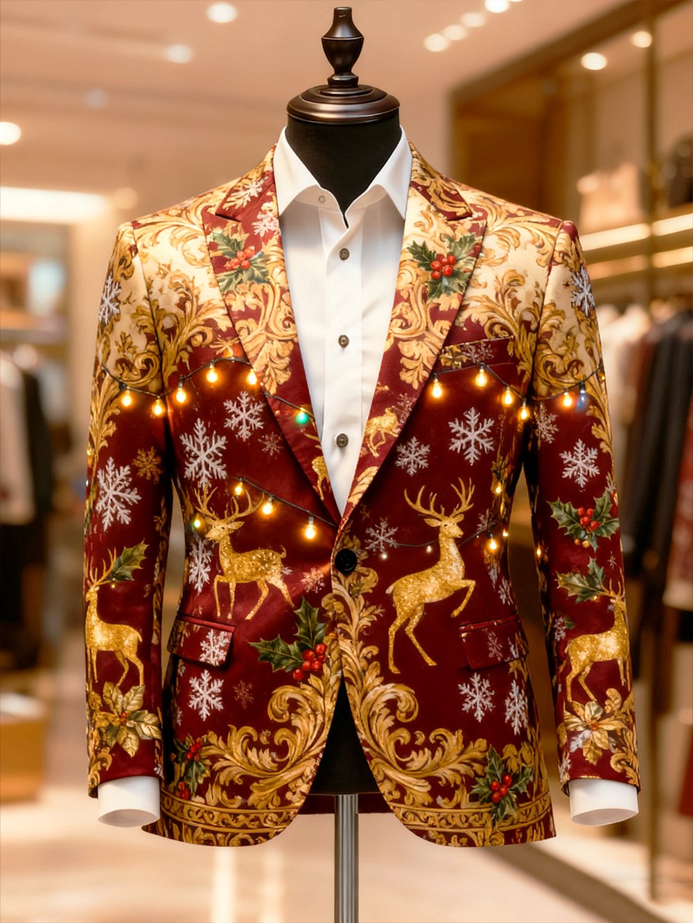 Men's Business Casual Christmas Suit Outerwear