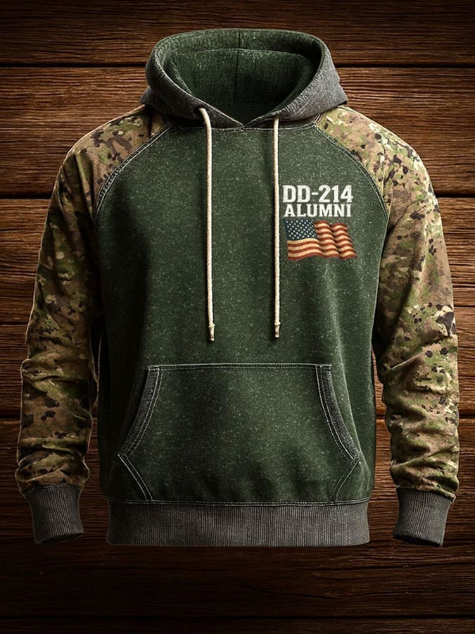 Men's Vintage DD-214 Print Hoodie