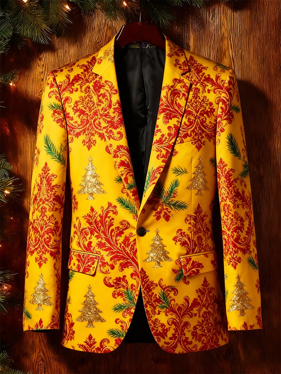 Men's Business Casual Christmas Suit Outerwear
