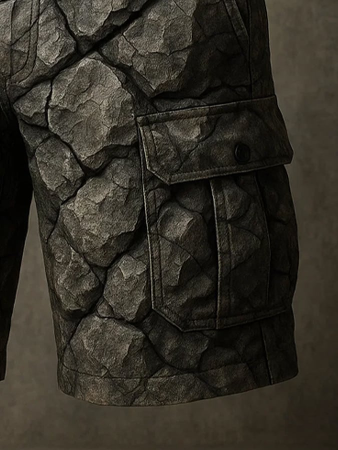 Men's Retro Outdoor Ripstop Multi-Purpose Cargo Shorts