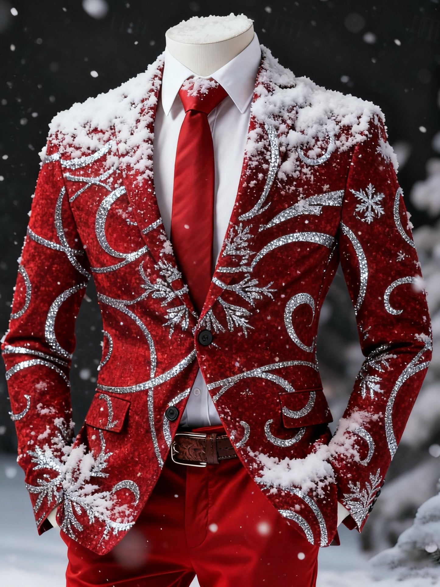 Men's Vintage Christmas Patchwork Casual Jacket