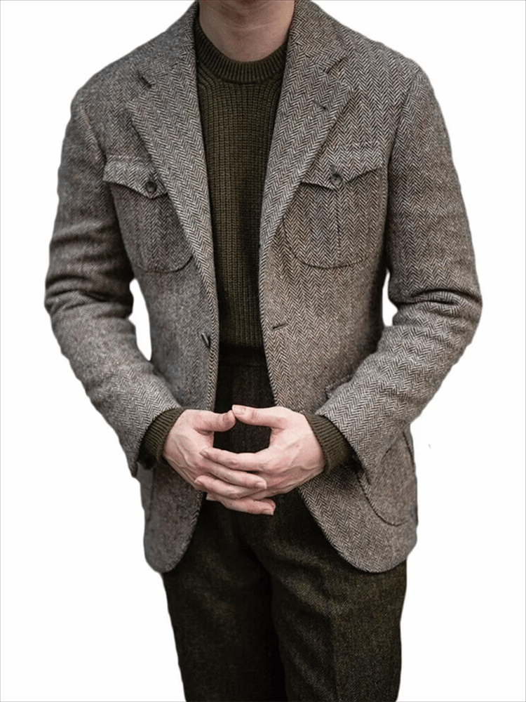 Men's Vintage Pleated Cotton Casual Jacket