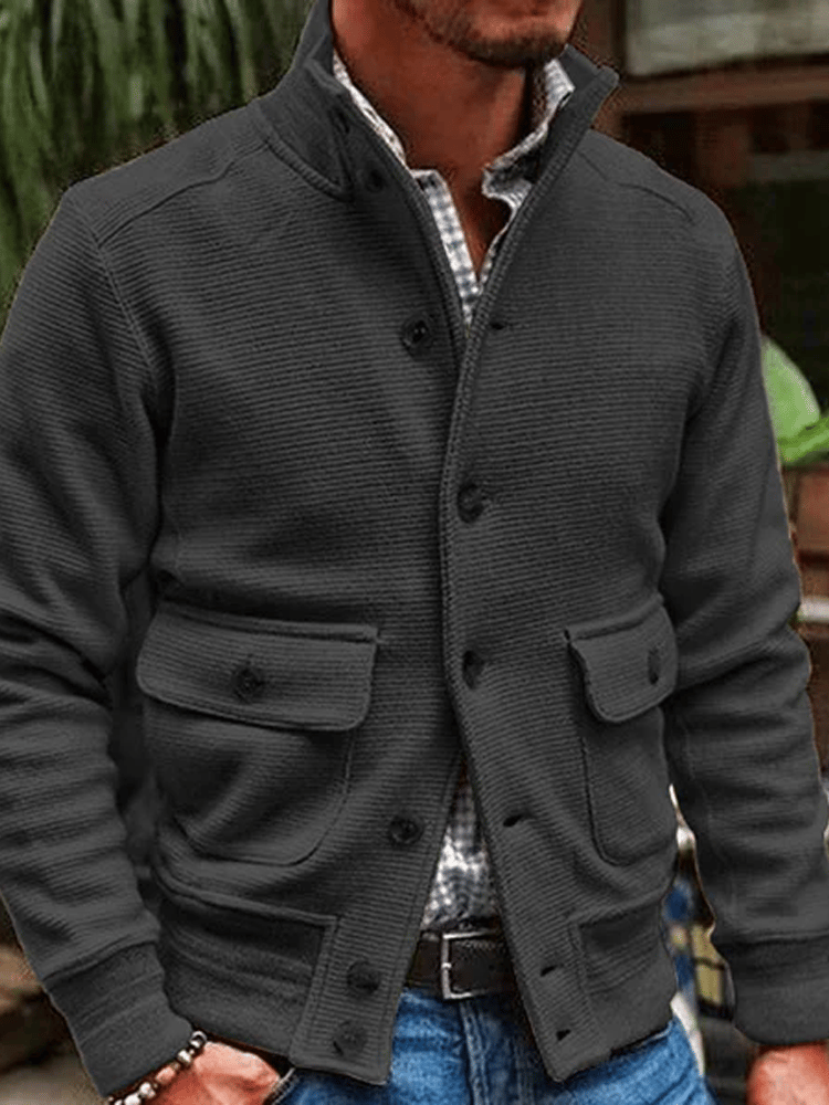 Men's Western Outdoor Vintage Multi-Pocket Jacket