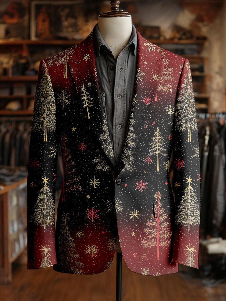 Men's Business Casual Christmas Suit Outerwear
