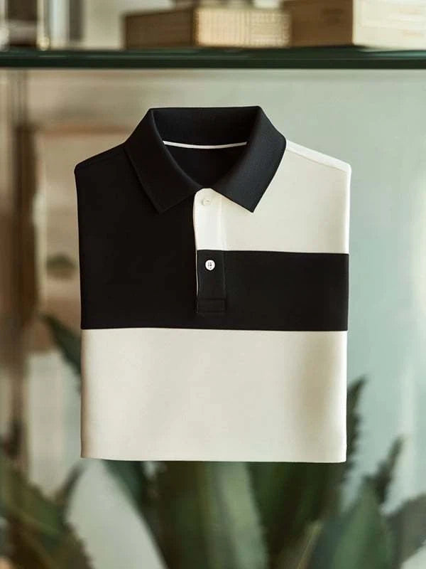 Men's Classic Business Logo Short Sleeve Polo Shirt
