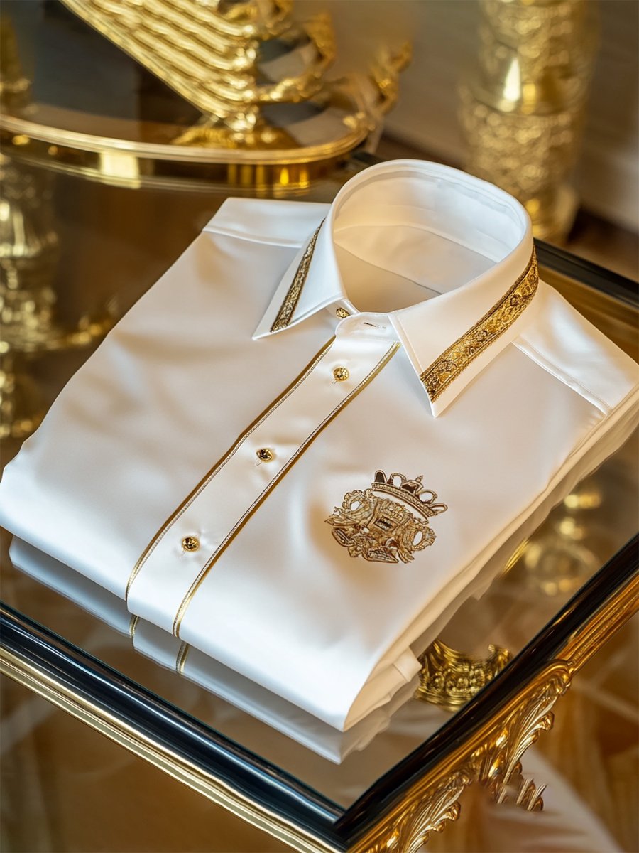 Men's Silk Luxury Business Long Sleeve Shirt
