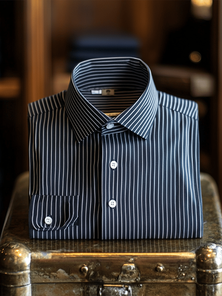Men's Luxury Business Striped Long Sleeve Shirt