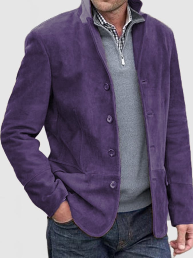 Men's Vintage Single Breasted Pocket Gentleman's Business Suit Jacket