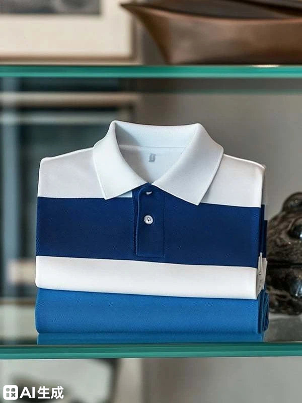 Men's Classic Business Logo Short Sleeve Polo Shirt