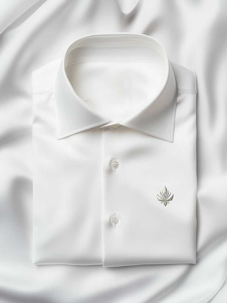 Men's Business Casual Logo Lapel Short Sleeve Shirt