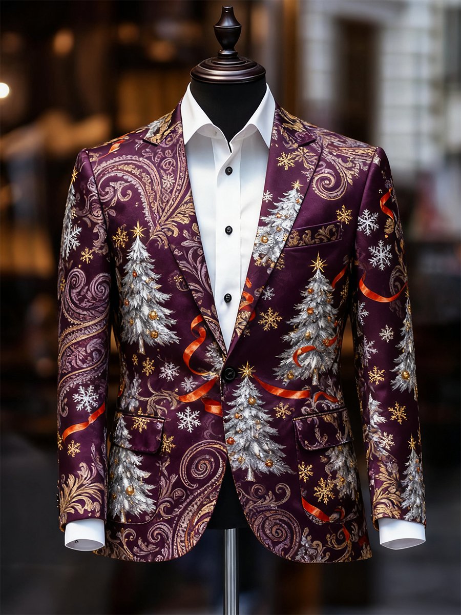Men's Business Casual Christmas Suit Outerwear