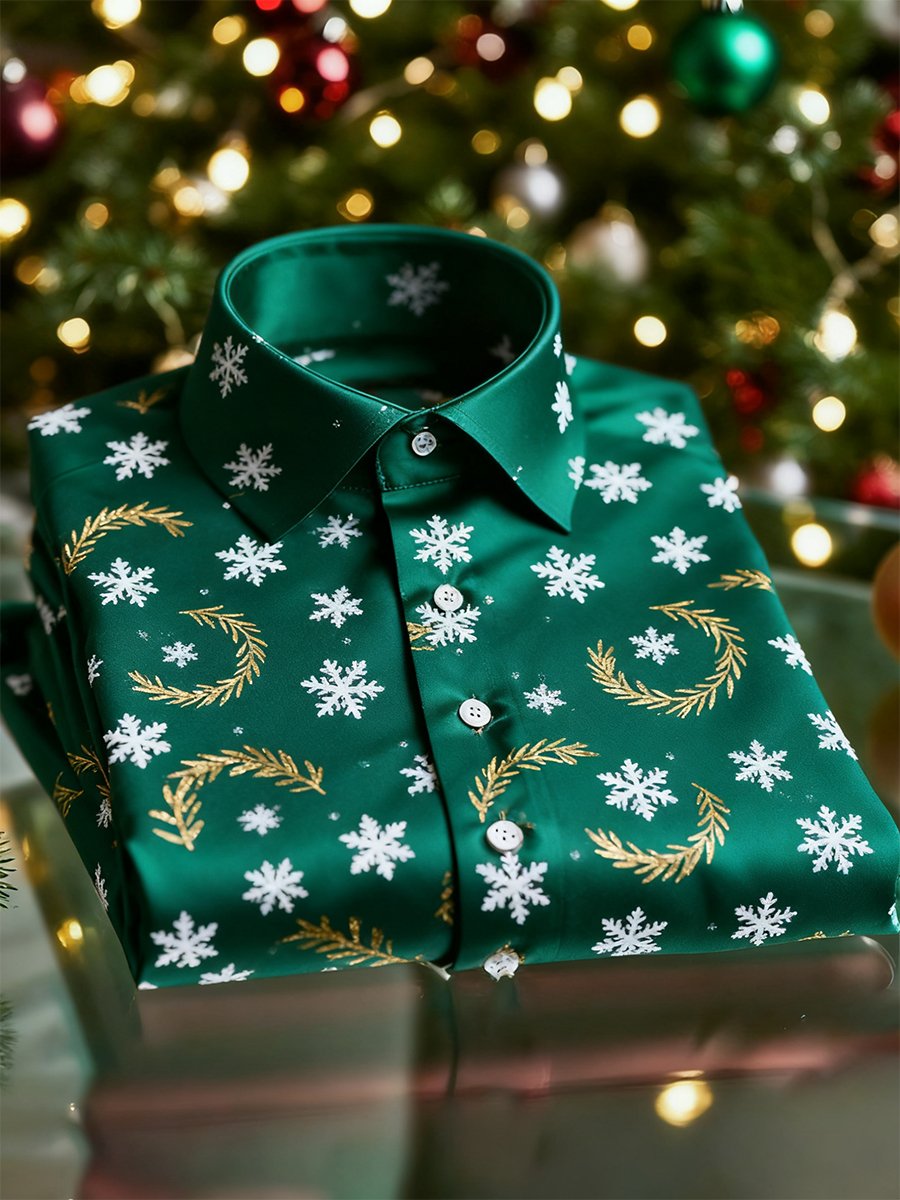 Men's Christmas Art Long Sleeve Shirt