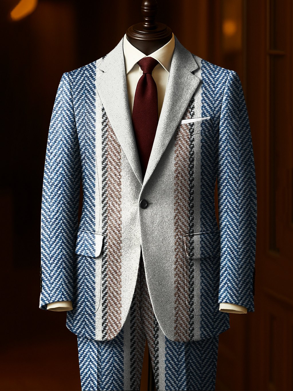 Men's Business Casual Large Pocket Notch Lapel Blazers