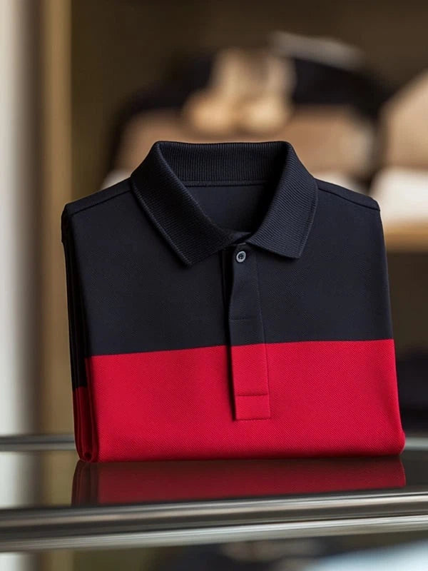 Men's Classic Business Logo Short Sleeve Polo Shirt