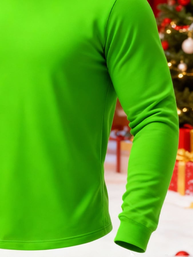 Men's Outdoor Sunscreen Breathable Cooling Face Mask Christmas Hooded Sunscreen Long-Sleeved Top