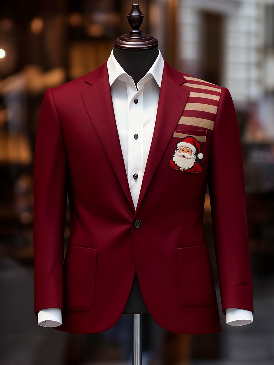 Men's Business Casual Christmas Suit Outerwear