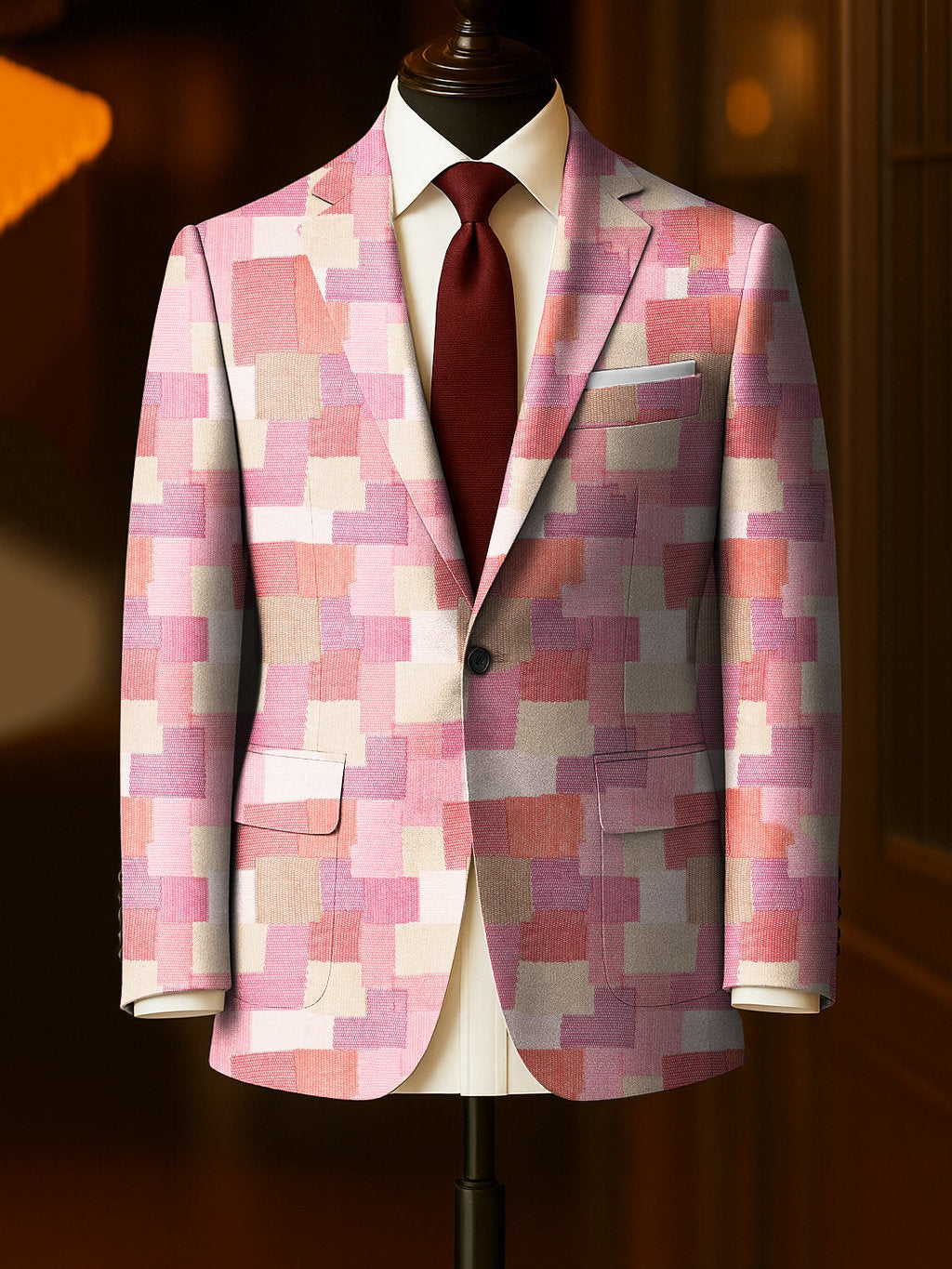 Men's Business Casual Large Pocket Notch Lapel Blazers