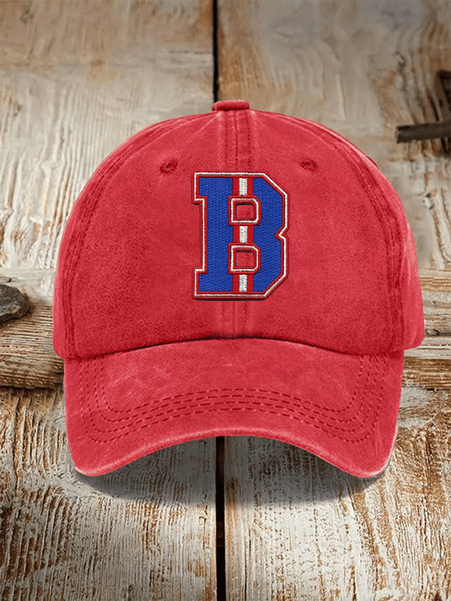 Retro Football Print Baseball Cap