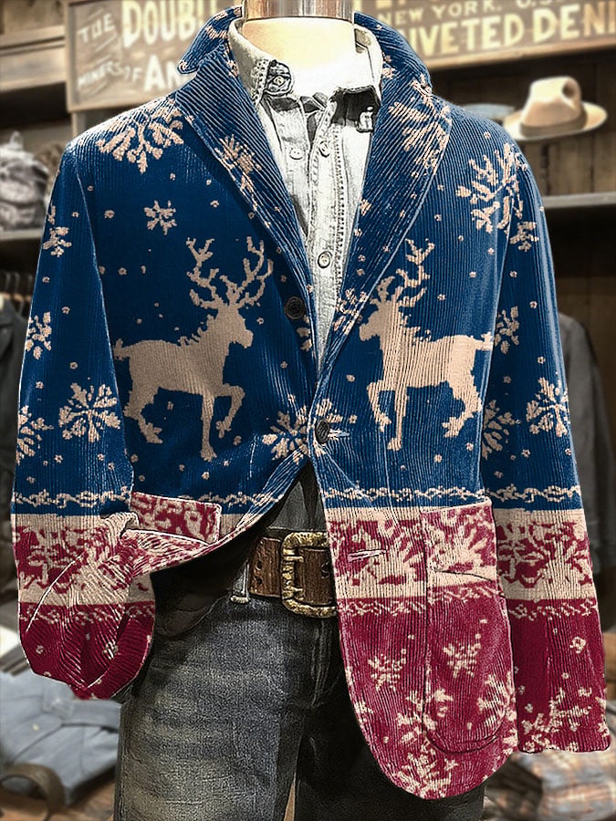 Men's Retro Christmas Casual Blazer