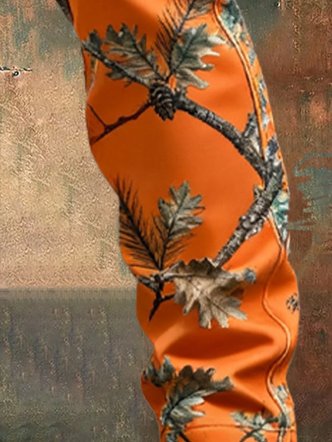 Men's Vintage Camouflage Distressed Pocket Work Pants