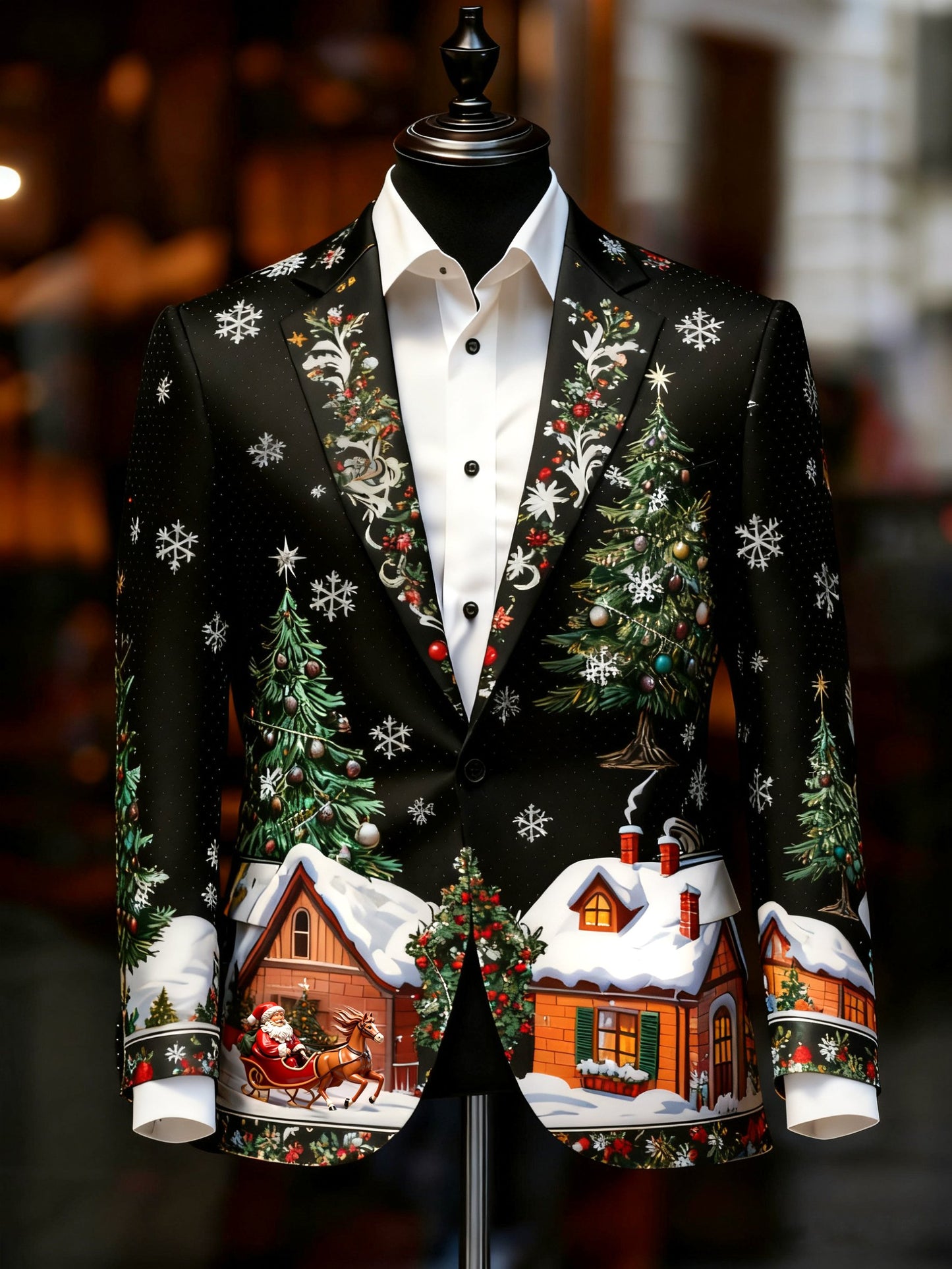 Men's Retro Christmas Casual Blazer