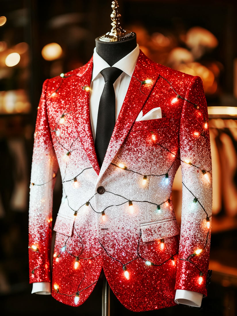 Men's Business Casual Christmas Suit Outerwear