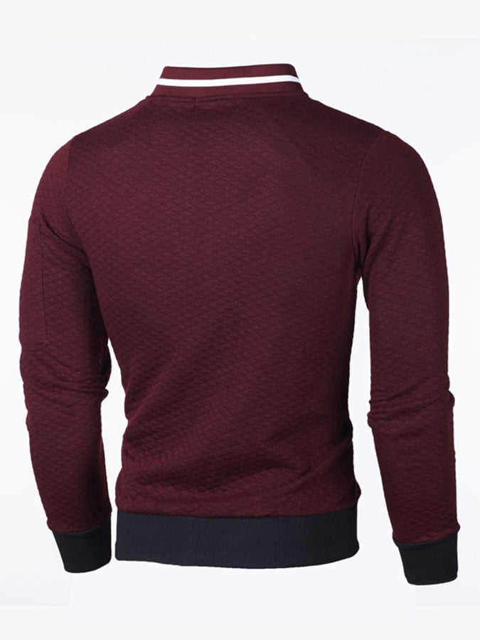 Men'S Casual Plaid Cardigan Sweatshirt