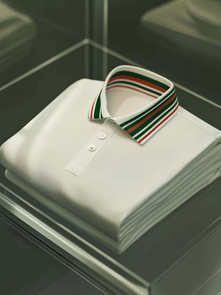 Men's Business Casual Logo Button Short Sleeve Polo Shirt