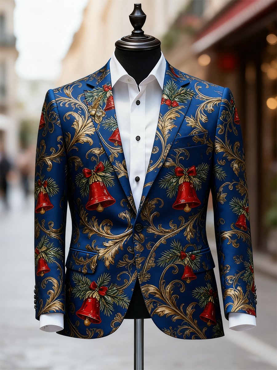 Men's Business Casual Christmas Suit Outerwear