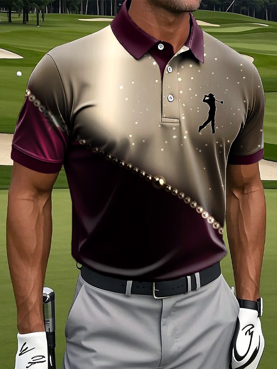 Men's Casual Contrast Color Polo Shirt