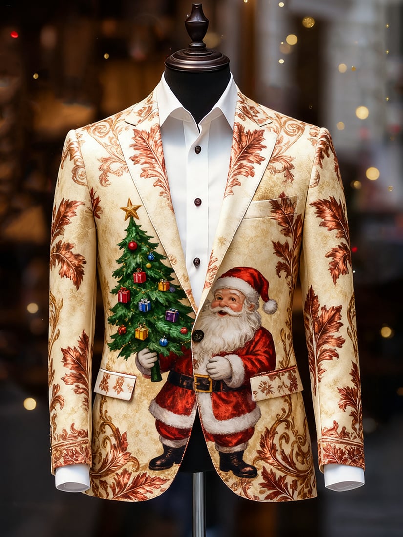 Men's Business Casual Christmas Suit Outerwear