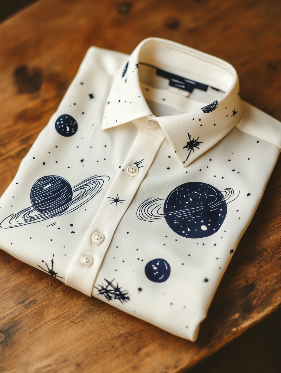 Men's Business Casual Floral Lapel Short Sleeve Shirt