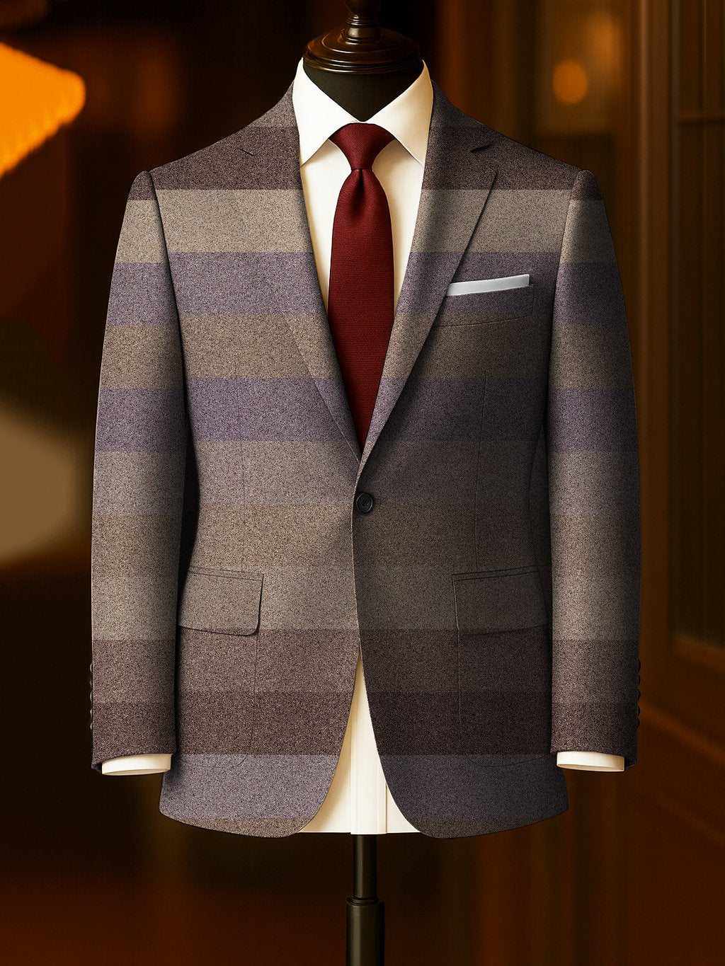 Men's Business Casual Large Pocket Plaid Blazers