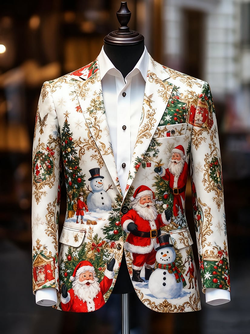 Men's Business Casual Christmas Suit Outerwear